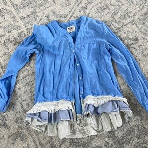 Holding horses boho lagenlook button up size 2